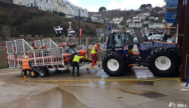 4 March 2017 - Looe RNLI washing down inshore lifeboats © Ian Foster / fozimage
